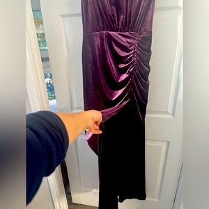 Revelry Velvet Dress - BECK color Purple 608 - length regular 46 in waist to hem